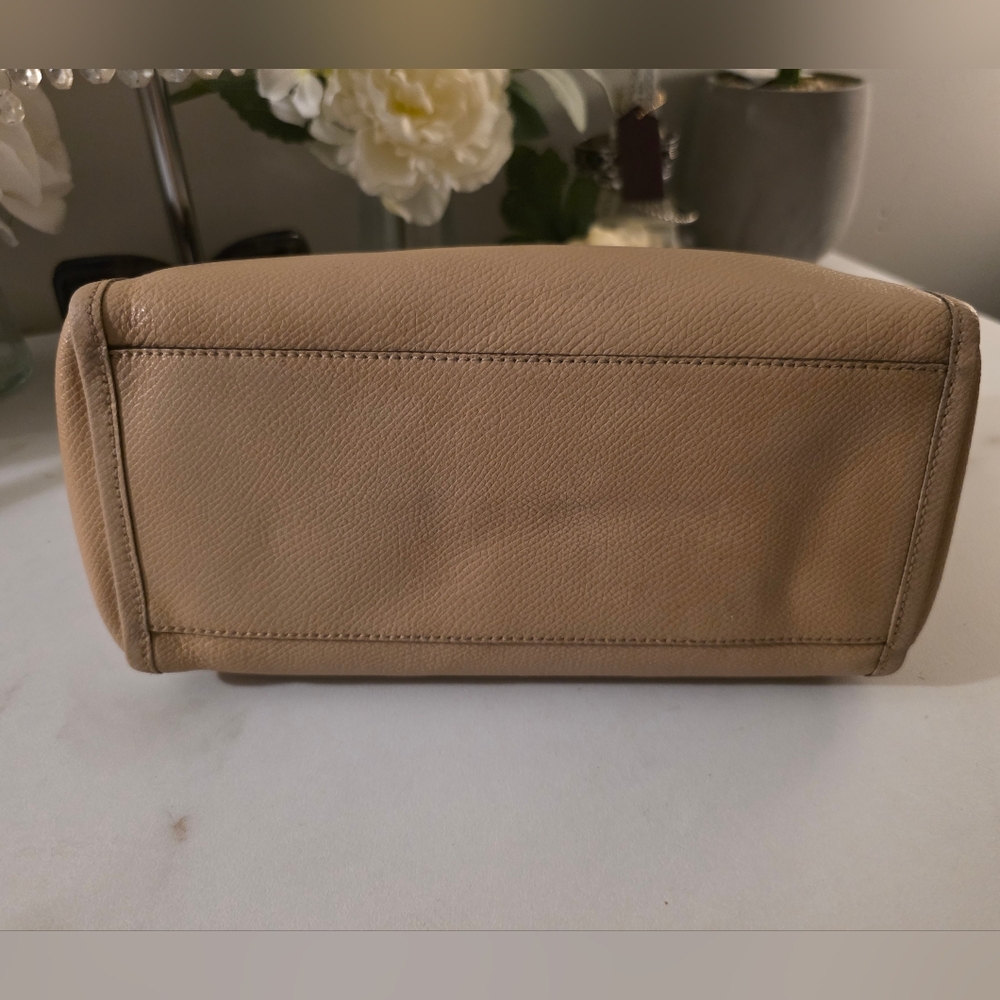 Coach Beige Leather Satchel - Picture 6 of 16